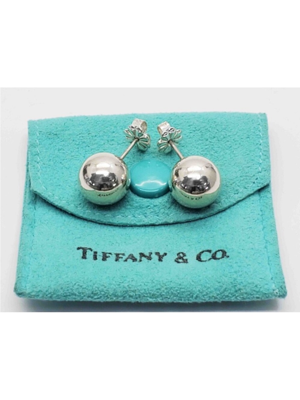Tiffany & Co HardWear Ball Earrings 10mm Wide Sterling Silver